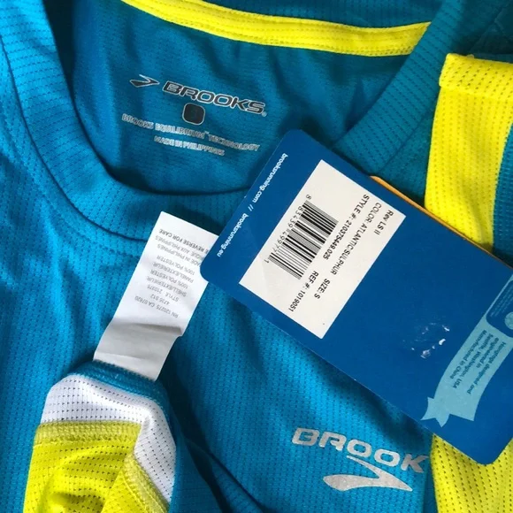 Brooks Men's Rev Long Sleeve II Running Shirt Lightweight Breathable Blue Size S - Picture 7 of 13